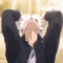 Man Black Jacket Lying Couch Arms Outstretched