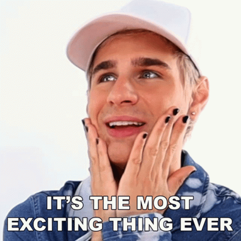 Man Black Nail Polish Smiling Most Exciting Ever GIF