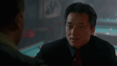 Man Black Suit Red Tie Talking Another Man GIF