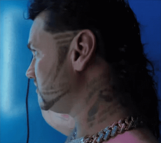 Man Blow Drying Mullet GIF