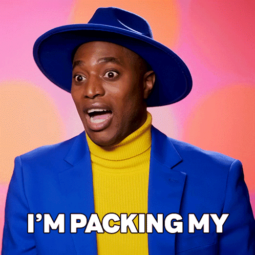 Man Blue Hat Yellow Turtleneck I'm Packing