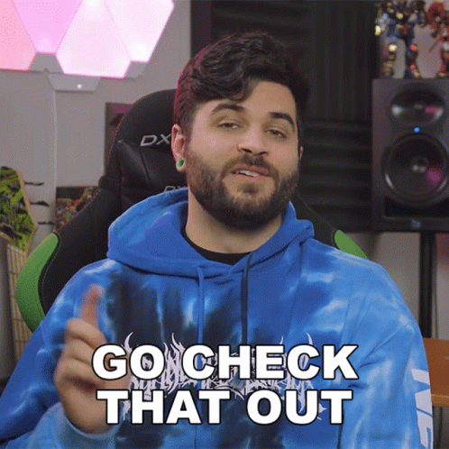 Man Blue Tie-Dye Hoodie Thumbs Up Go Check That Out