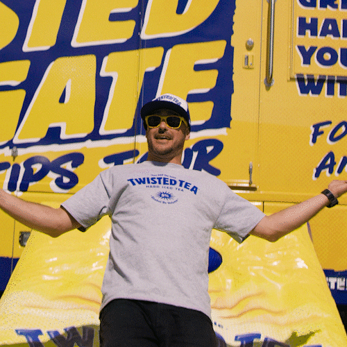 Man Bouncing Twisted Tea GIF