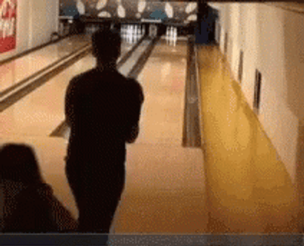 Man Bowling Alley Memorable Moment GIF