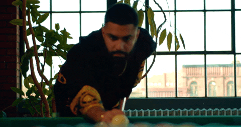 Man Breaking The Billiards Balls GIF