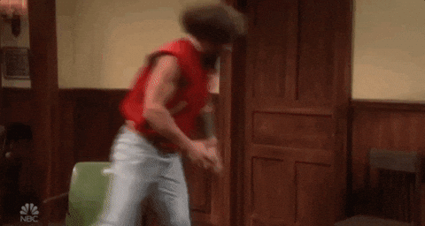 Man Breaking The Chair By The Wall GIF
