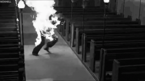 Man Burning In Church GIF