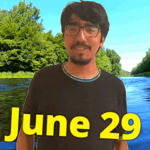 Man by River June 29