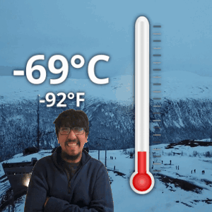 Man By Thermometer 69 Degrees Celsius GIF