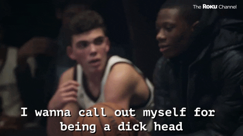 Man Called Out Himself Being Dick Head GIF