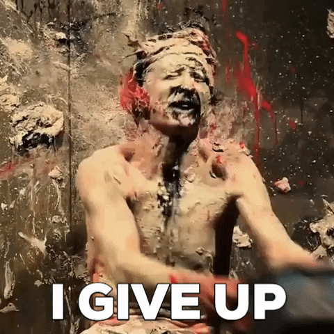 Man Cancels Finishing The Task And Gives Up GIF