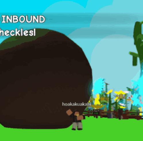 Man Carrying Large Rock With Inbound Heckles GIF
