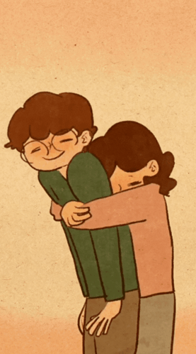 Man Carrying Woman On His Back Cartoon GIF