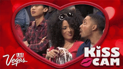 Man Caught Cheating On Wife Through Kiss Cam GIF