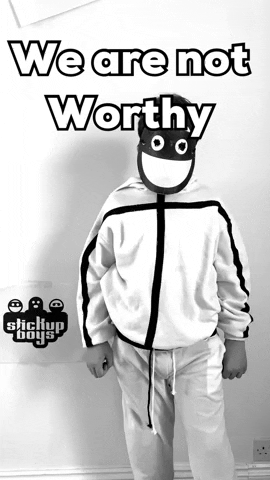 Man Cave Saying We Are Not Worthy GIF