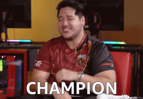 Man Cheer Because He Play Like A Champion GIF