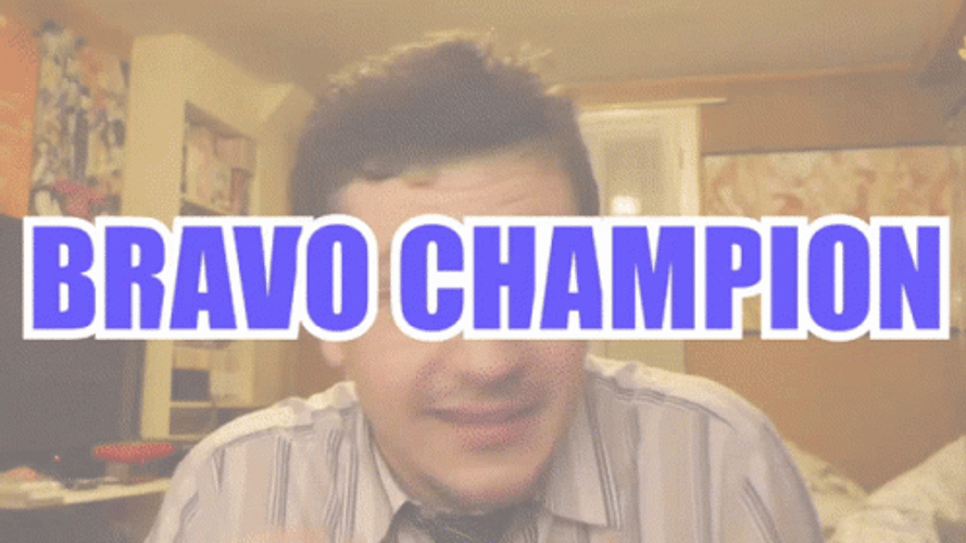 Man Cheering Bravo Champion GIF