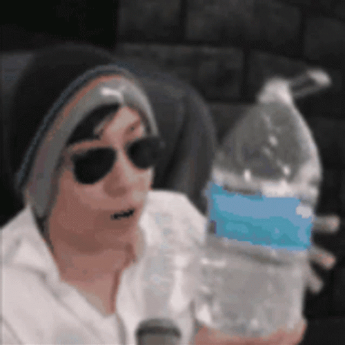 Man Chugs Drinking Water Jug GIF