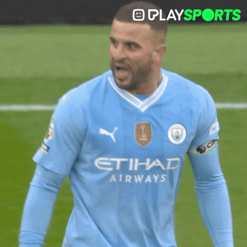 Man City Angry Kyle Walker GIF
