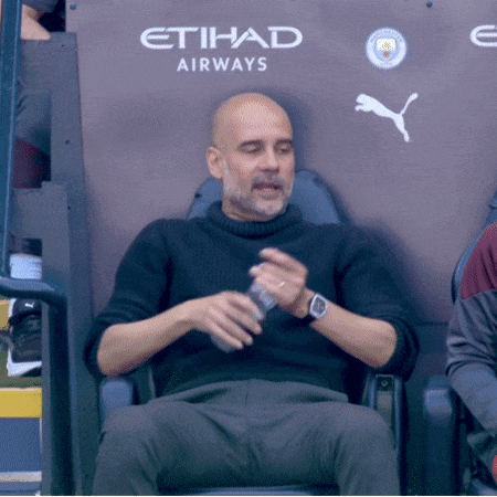 Man City Coach Pep Guardiola Throwing Handkerchief GIF