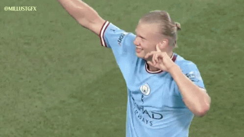 Man City Erling Haaland Can't Hear You GIF