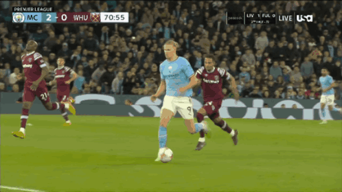 Man City Erling Haaland Goal Ball GIF