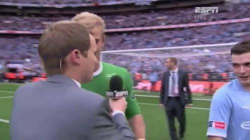 Man City Opponent Joe Hart Interviewed GIF