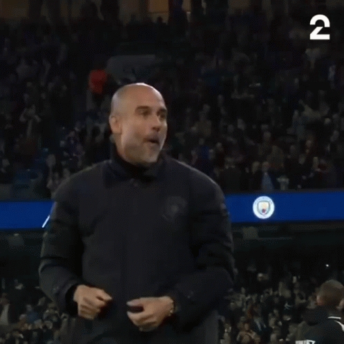 Man City Pep Guardiola Palm Rub Clapping GIF