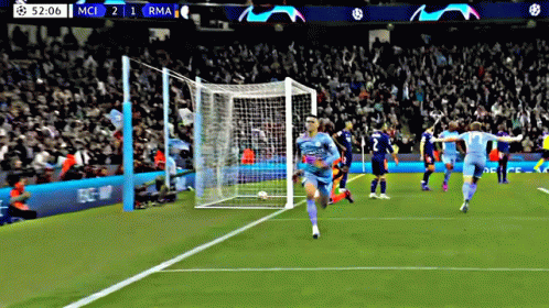 Man City Phil Foden Slide Down GIF