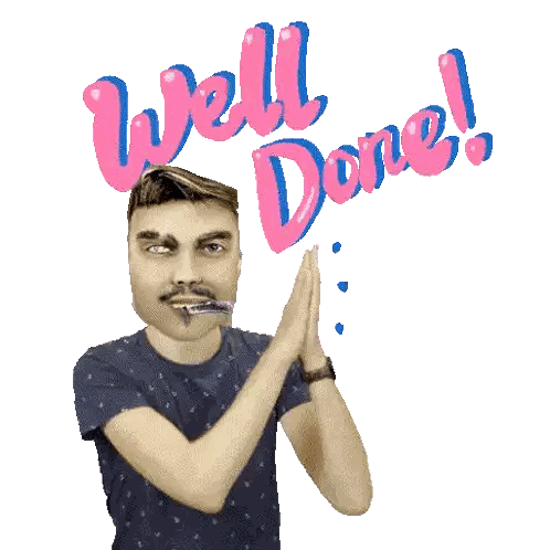 Man Clapping Well Done Sign