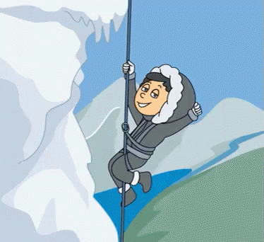 Man Climbing A Mountain GIF