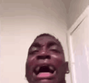 Man Close Up Mouth Open Eyes Closed