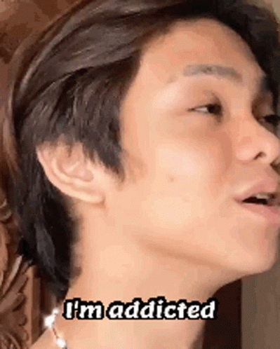 Man Close Up Saying I'm Addicted