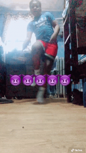 Man Combining Sturdy Dance And Exercise GIF