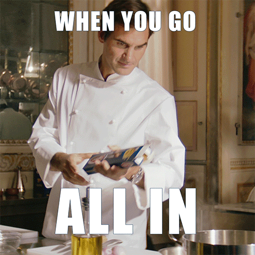 Man Cooking Pasta When You Go All In GIF