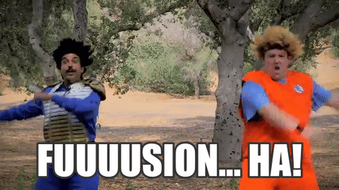 Man Cosplay Dragonball Z Fusion GIF