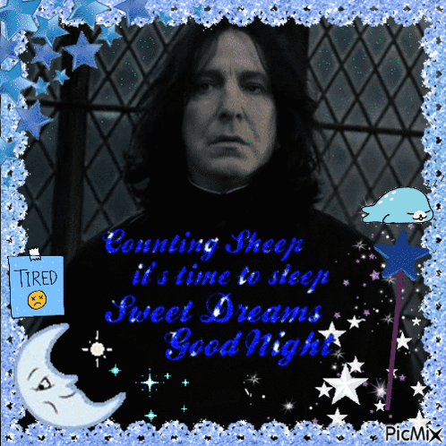 Man Counting Sheep Its Time to Sleep Sweet Dreams Good Night