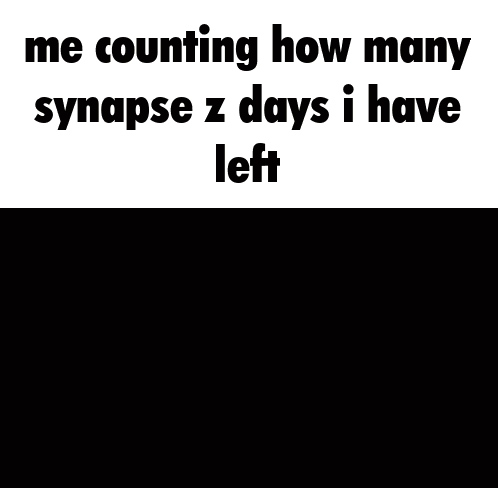 Man Counts How Many Synapse Z Days Left Blackboard GIF