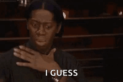 Man Covering Chest Saying I Guess GIF