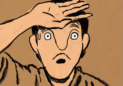 Man Covering Eyes GIF