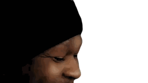 Man Covering Face and Smiling
