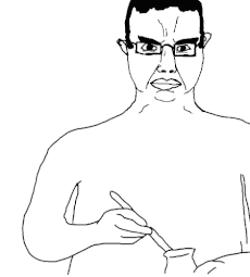 Man Covering Face With Blue Star