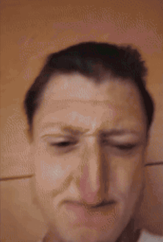 Man Covering Face With Hand Funny Face