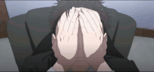 Man Covering Face With Hands GIF