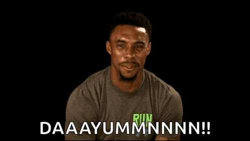 Man Covering Mouth Saying Daaayummnnn GIF