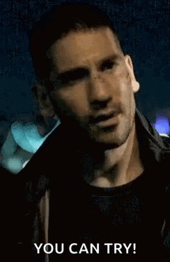 Man Covering Mouth With Blood On Face GIF