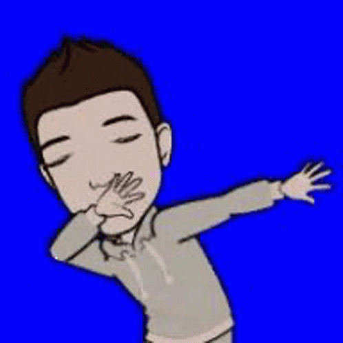 Man Covering Nose Making Dab GIF