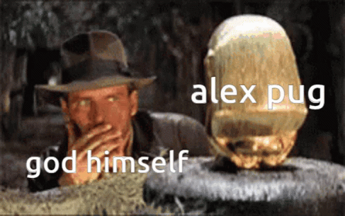 Man Covers Mouth Skull Alex Pug God Himself