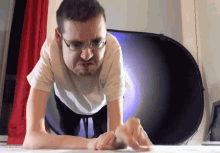 Man Crawling Into A Black Hole GIF