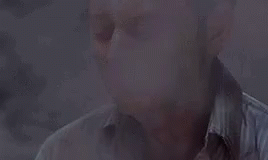Man Crying After Engulfed By The Mist GIF